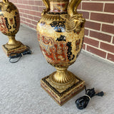 Table Top Gold-Multi Porcelain Lamp