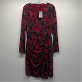 Lauren Ralph Lauren Size 14-L Women's Red-Multi Paisley Sheath Dress