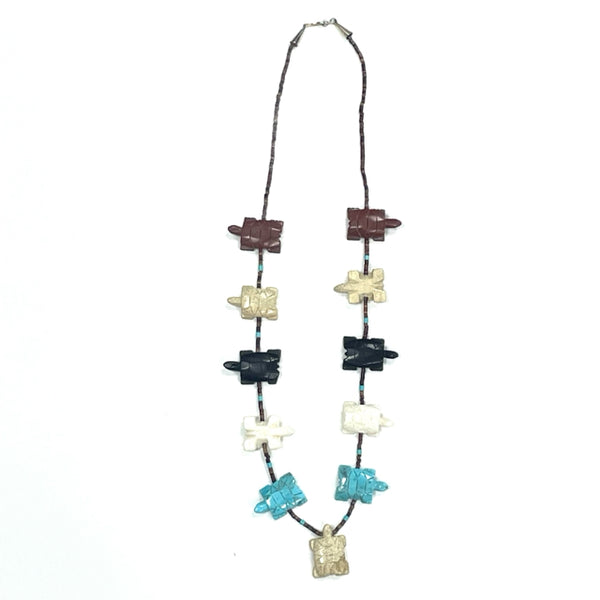 Native America -Turtle Shaped Fetish Necklace