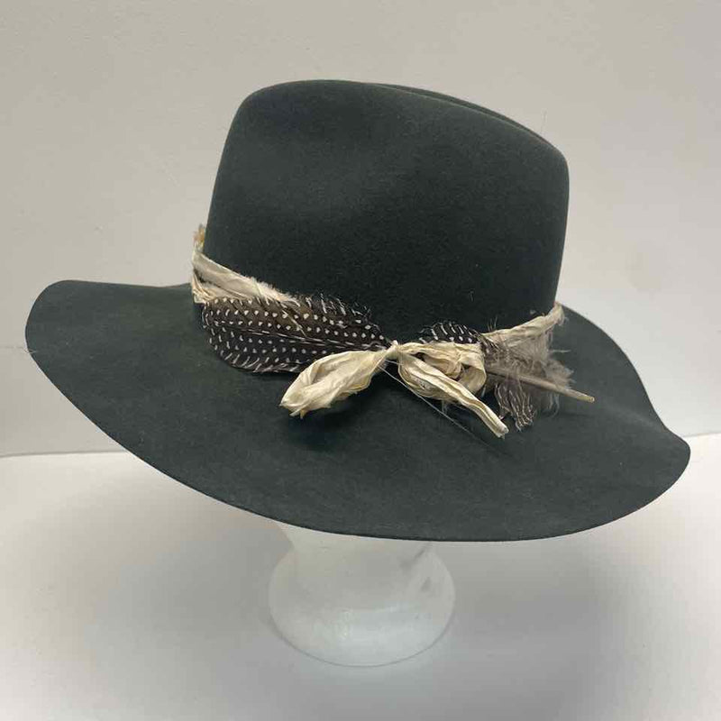 Lovely Bird Solid Green Felt Hat