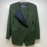 Escada Women's Size M-40 Green Solid Double Breasted Jacket