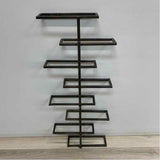 Brown Metal Wine Rack Holds 8 Bottles