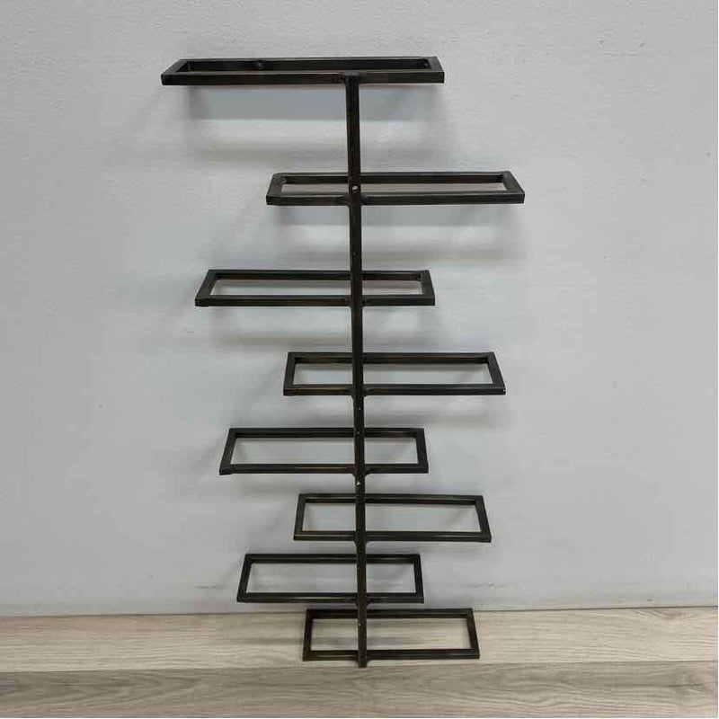 Brown Metal Wine Rack Holds 8 Bottles