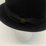 Goorin Bros Black Wool Solid Fedora Hat