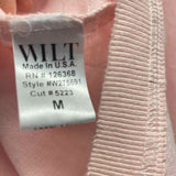Wilt Size M Women's Pink Solid Button Up Shirt