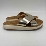 Ancient Greek Sandals Size 38-7 Women's Gold Solid Strappy Sandals