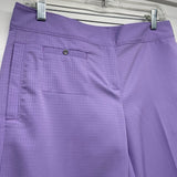 Izod Size 4 Women's Lilac Textured Bermuda Capri
