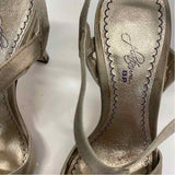 Platinum BP Size 6 Women's Gold Solid Heel Sandals