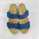 Dansko Size 39-8.5 Women's Blue Solid Strappy Sandals