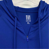 Title Nine Size Xl Women's Blue Solid Hoodie Activewear Top