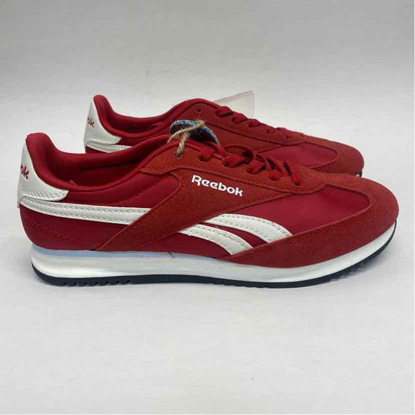 Reebok Size 8 Women's Red-White Color Block Lace Up Sneakers