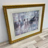 Golden Wood Framed Print of Ballerinas and Piano - " Prelude" by Harrison Rucker