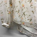White House Black Market Size 0-XS Women's White-Multicolor Floral Blouse