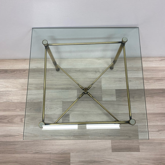 Clear-Brass Brass Table