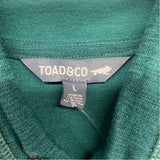 Toad&Co Size L Women's Green Tweed Sweater Dress