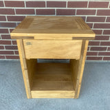 This End Up Single Drawer Brown Solid Wood Nightstand