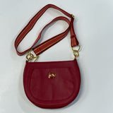 Joy Red Pebbled Leather Crossbody Handbag