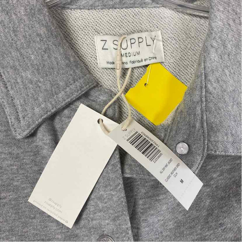 Z Supply Women's Size M Gray Tweed Button Up Jacket