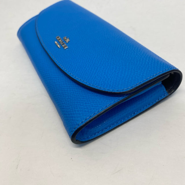 Coach Blue Pebbled Wallet