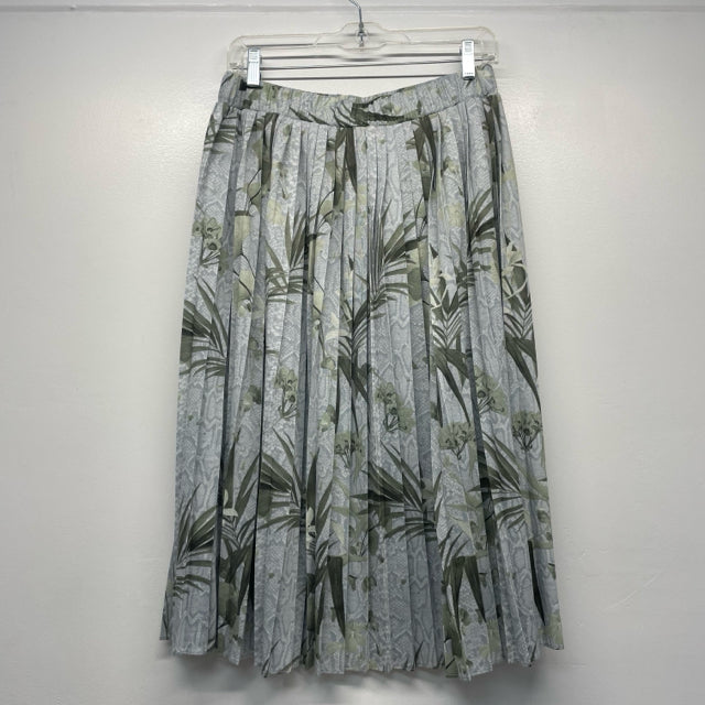 Ted Baker Size 3 ( 6-8) Women's Grey-Green Pattern Below Knee Skirt