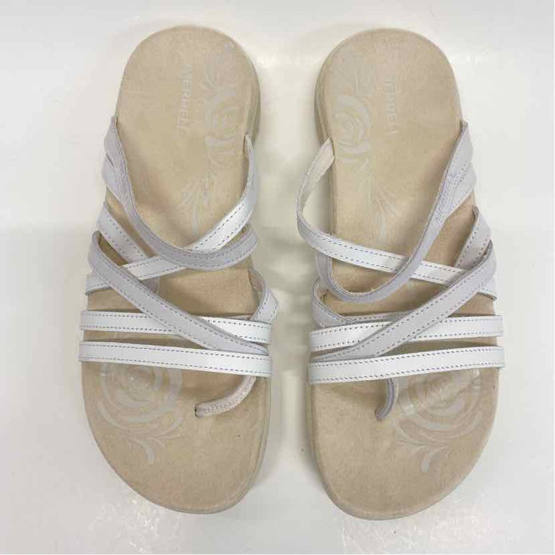 Merrell Size 7 Women's White Solid Strappy Sandals