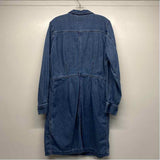 Levis Size Xl Women's Blue Solid Shirt Dress