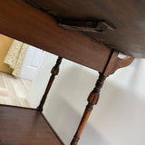 Drop Leaf Brown Wood Cart