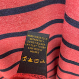 Serena Williams Women's Size Xl Coral-Black Striped Maxi-Sleeveless Dress