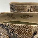 Anne Klein Size 7.5 Women's Beige-Brown Animal Print Ankle Booties