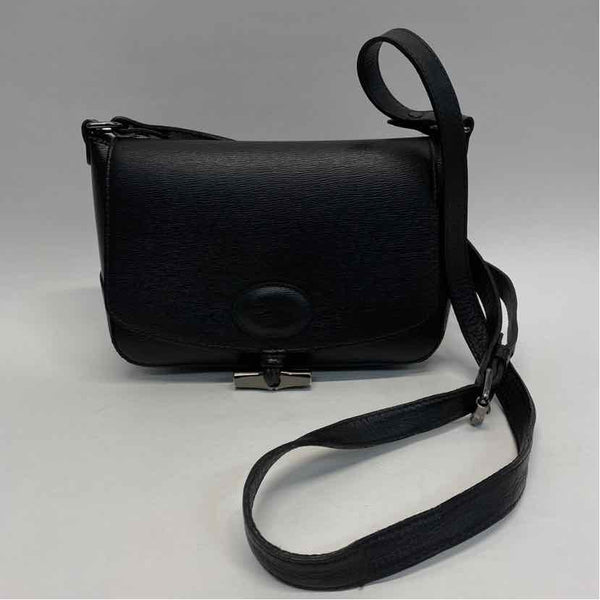 Longchamp Black Textured Crossbody Handbag