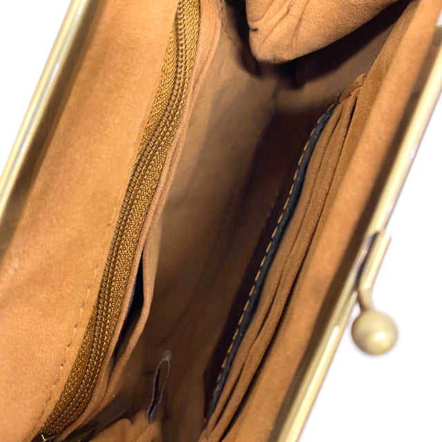 Patricia Nash Brown Embossed Leather Clutch
