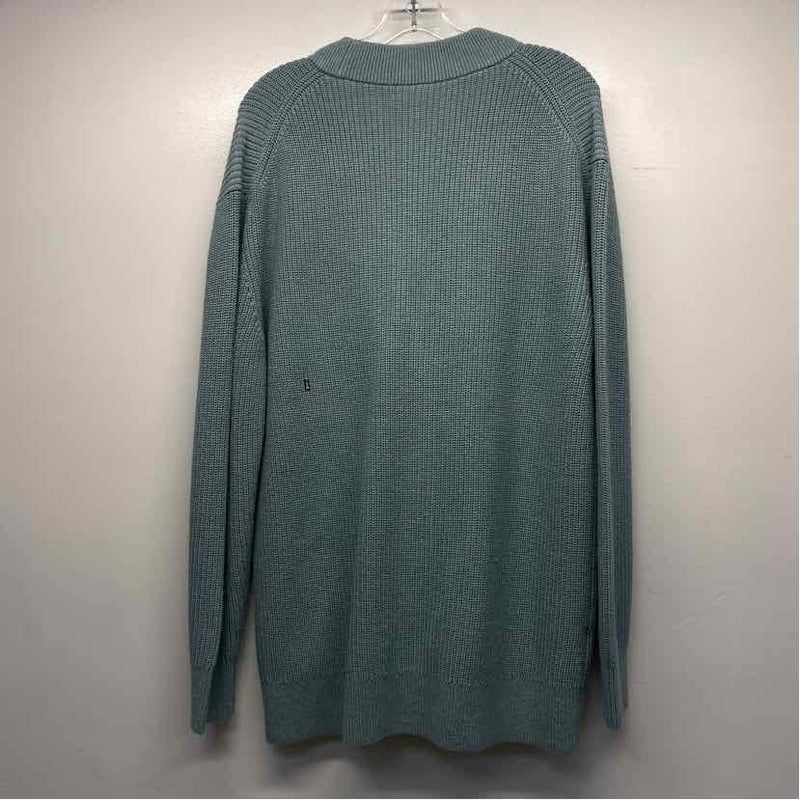 Kit + Ace Size M Women's Mint Solid Maxi-Button Up Sweater