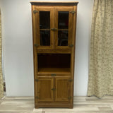 White Clad Brown Pressed Wood Cabinet