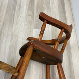 Antique Brown Wood High Chair
