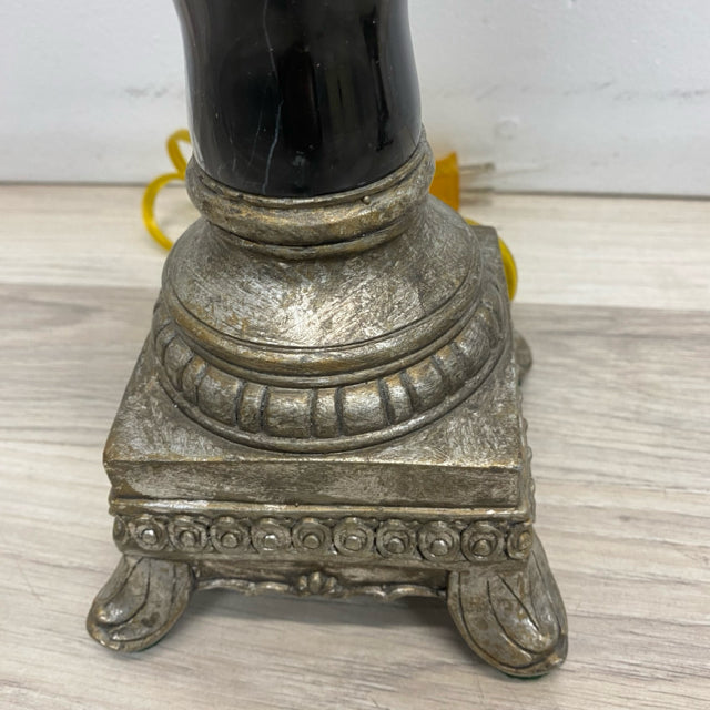 Table Top Black-Silver Stone Lamp