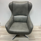 Swivel Gray Leather Chair