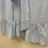 Wayward  Fancies Women's Size 2 Xl-16 Blue-White Striped Long Sleeve Dress