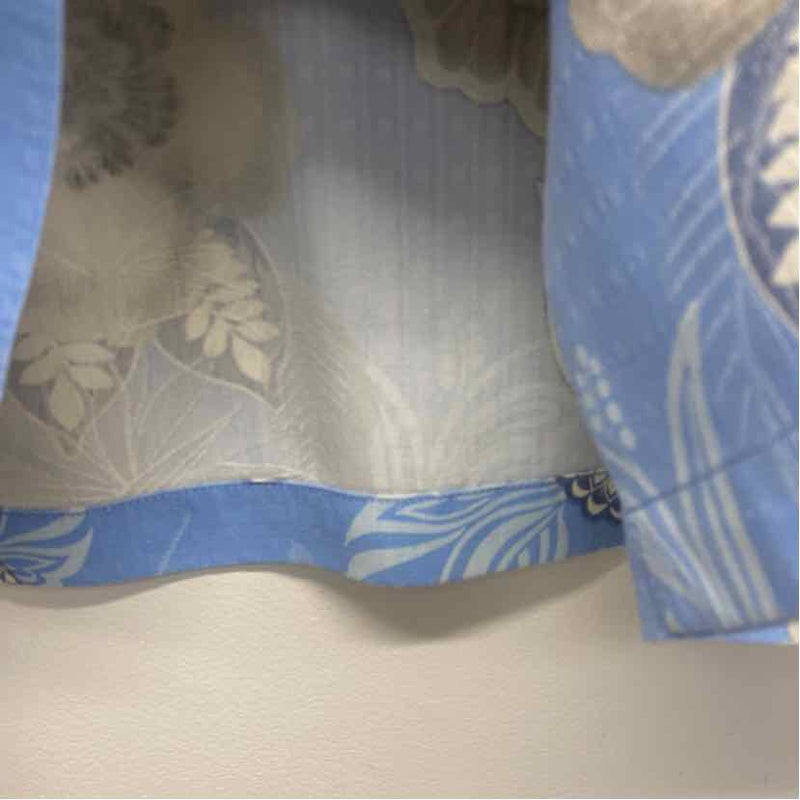 Tommy Bahama Size L Blue-White Silk Pattern Men's Men's Short Sleeve Shirt