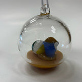 Artful Home Clear-Multi Glass Hand Blown Ornament At the Shore