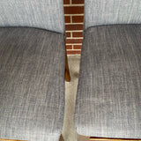 Counter Height Gray Wood-Fabric Stool - Set of 4