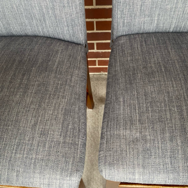 Counter Height Gray Wood-Fabric Stool - Set of 4