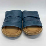 Miz Mooz Size 37-6 Women's Blue Solid Slip On Sandals