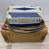 Vintage Crown Accordion with Carrying Case and Song Books