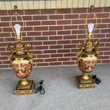 Table Top Gold-Multi Porcelain Lamp