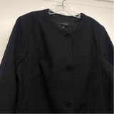 Talbots Women's Size 16-XL Black Solid Button Up Coat