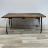 Handmade Brown Walnut Wood Coffee Table