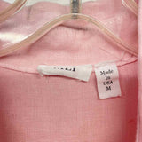 Wilt Size M Women's Pink Solid Button Up Shirt