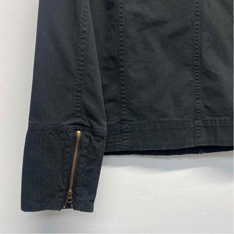 Aventura Women's Size M Charcoal Solid Zip Mock Neck Jacket