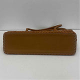 Fossil Brown Leather Woven Satchel Handbag