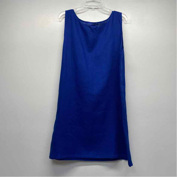 T & U Washington DC Size M Women's Blue Solid Jumper Dress